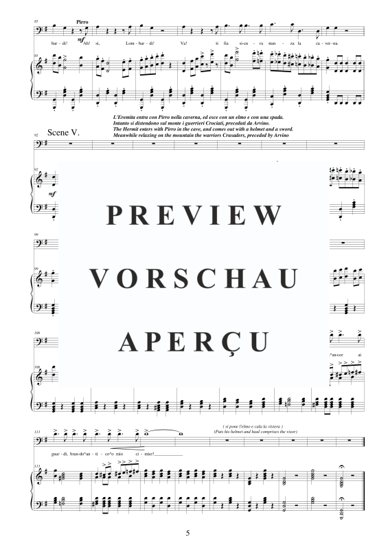Produktgalerie: Seite 6 von 9 I Lombardi - (Act 2-IV-V) - Ma chi viene a questa volta, , Bass Duett und Klavier
