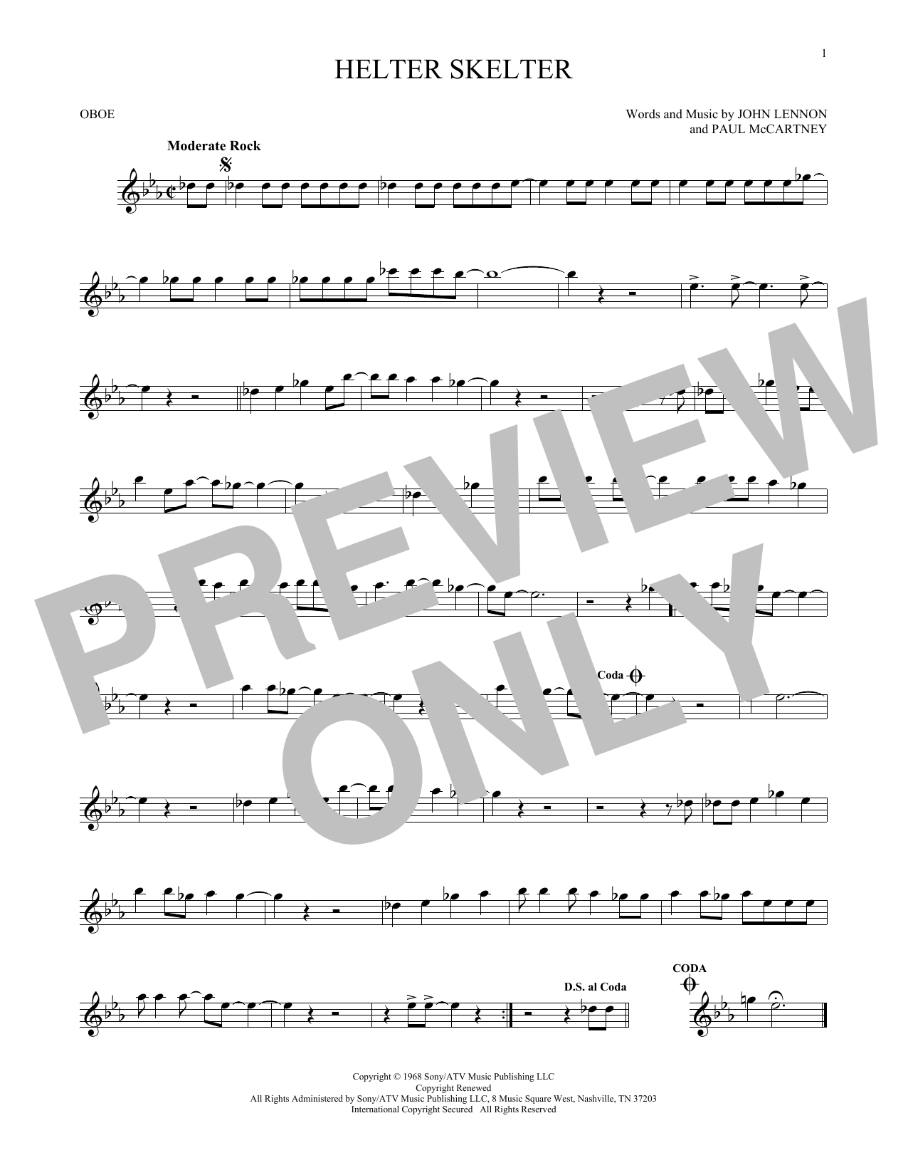 Produktgalerie: Seite 1 von 1 Helter Skelter, The Beatles, Oboe