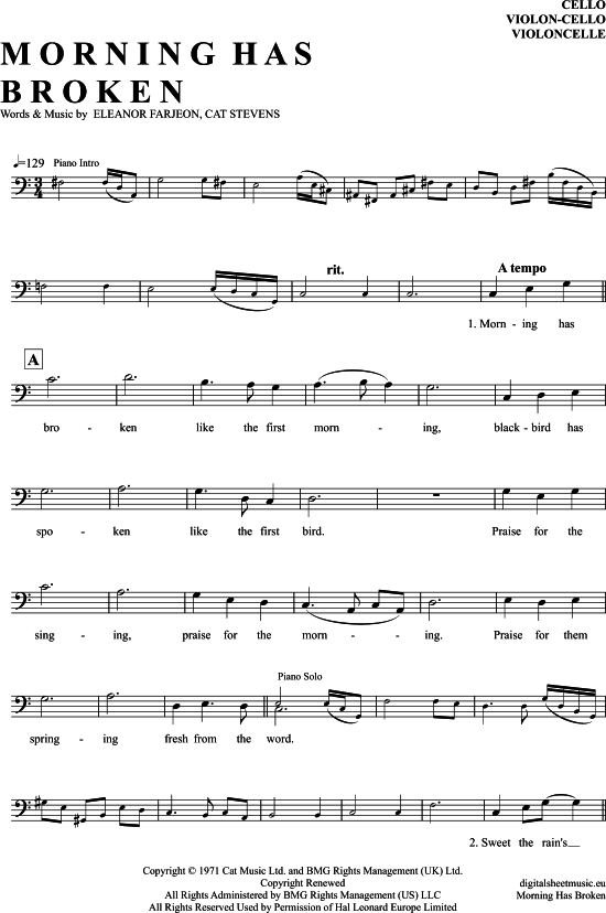 Produktbild zu: Morning Has Broken Cat Stevens