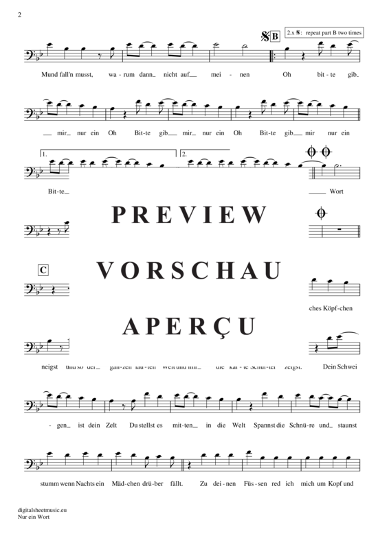 Produktgalerie: Seite 3 von 4 Nur ein Wort , Wir sind Helden, (Oboe / Fagott)