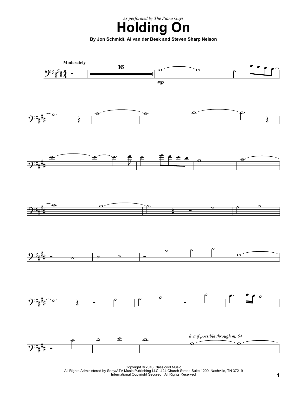 Produktgalerie: Seite 1 von 1 Holding On, The Piano Guys, Violoncello