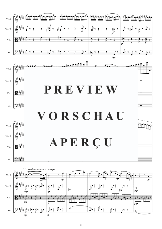 Produktgalerie: Seite 6 von 11 Streichquartett Nr. 2 in E-Dur, , Streicherquartett (Partitur und Einzelstimmen
