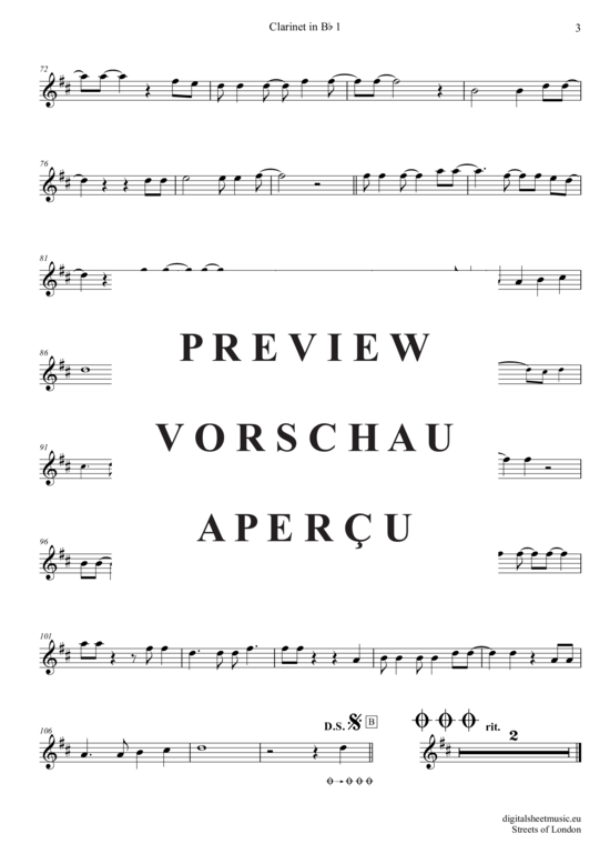 Product gallery: Page 10 of 20 The Streets of London , McTell, Ralph, (clarinet trio + piano)