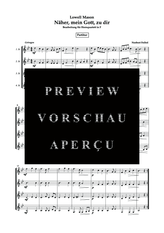 gallery: Näher, mein Gott, zu dir, , (Horn Quartett)
