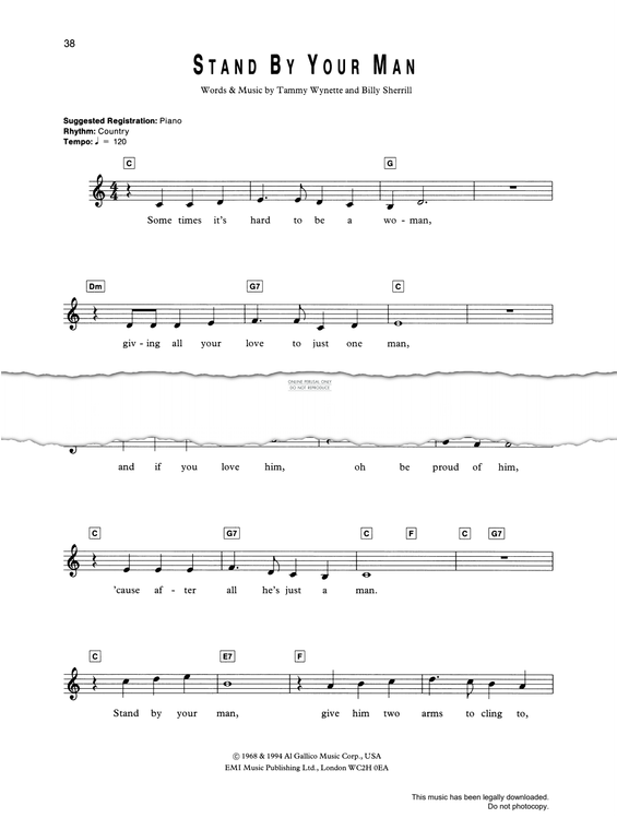 Produktgalerie: Seite 1 von 1 Stand By Your Man, Tammy Wynette, Gesang, Gitarre, Keyboard