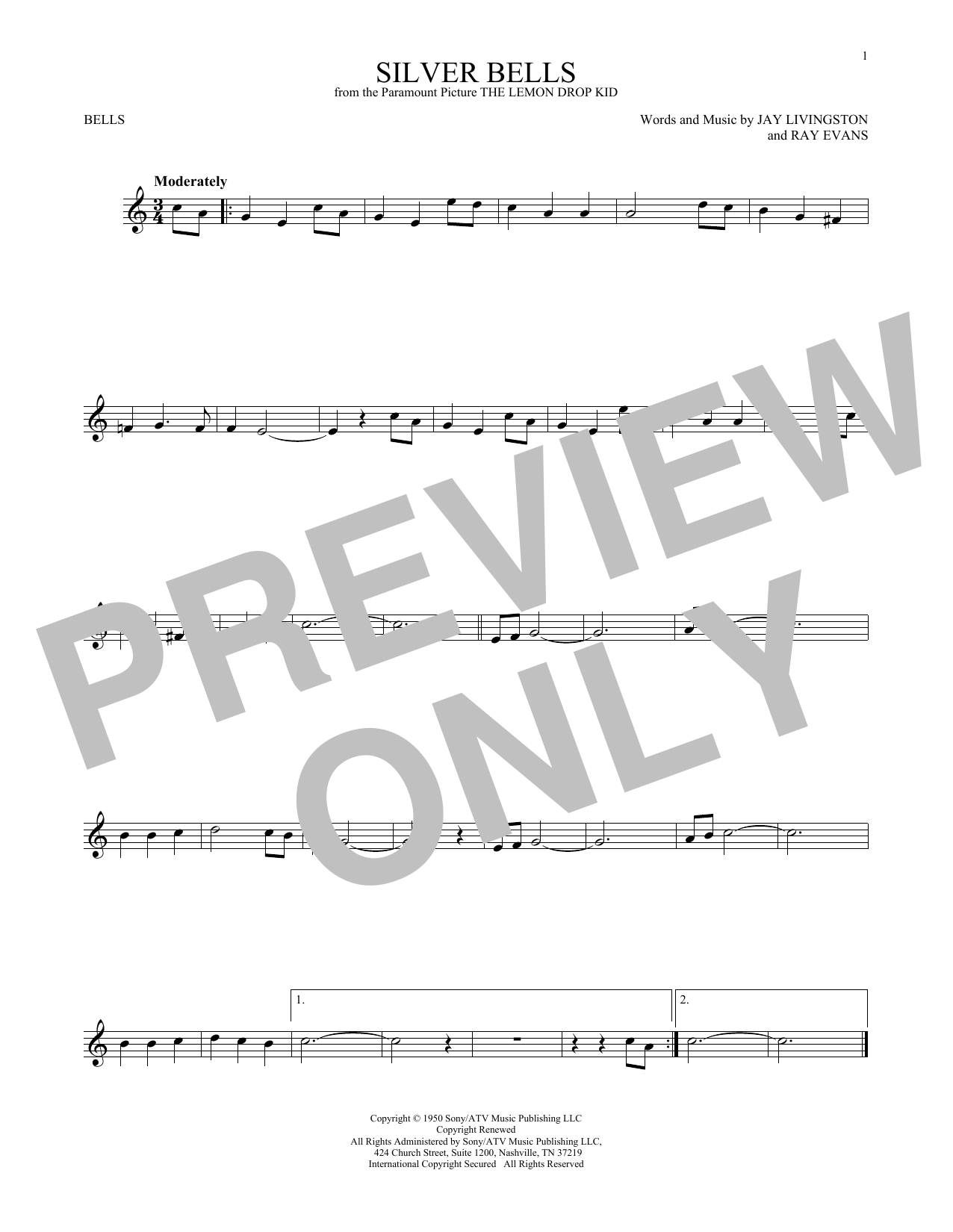 Produktgalerie: Seite 1 von 1 Silver Bells, Jay Livingston, Percussion