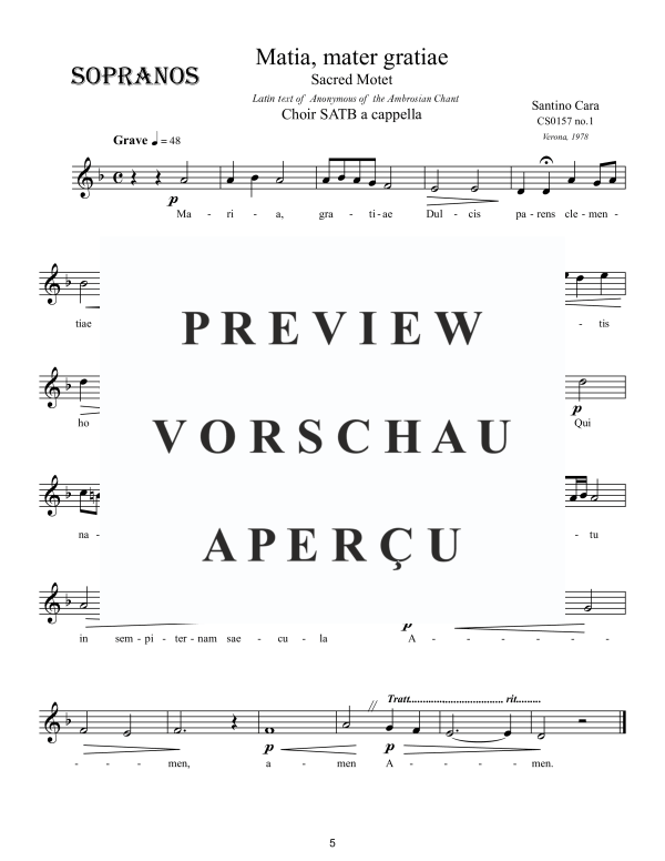 Produktgalerie: Seite 6 von 9 Maria, mater gratiae, , Gemischter Chor