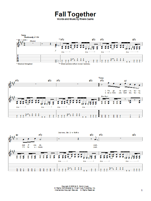 Produktgalerie: Seite 1 von 1 Fall Together, Weezer, Gitarre