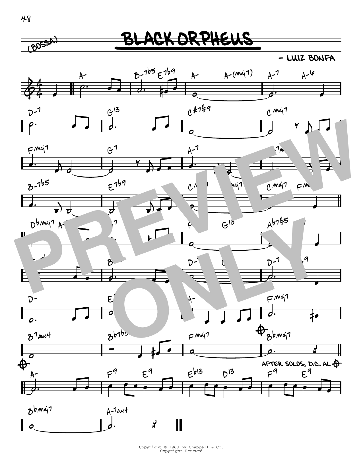 Produktbild zu:  Black Orpheus [Reharmonized version] (arr. Jack Grassel) - Luiz Bonfa