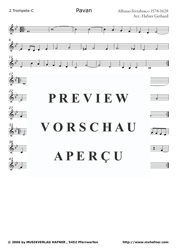 Produktgalerie: Seite 10 von 11 Pavan, , (Blechbläser Quintett)