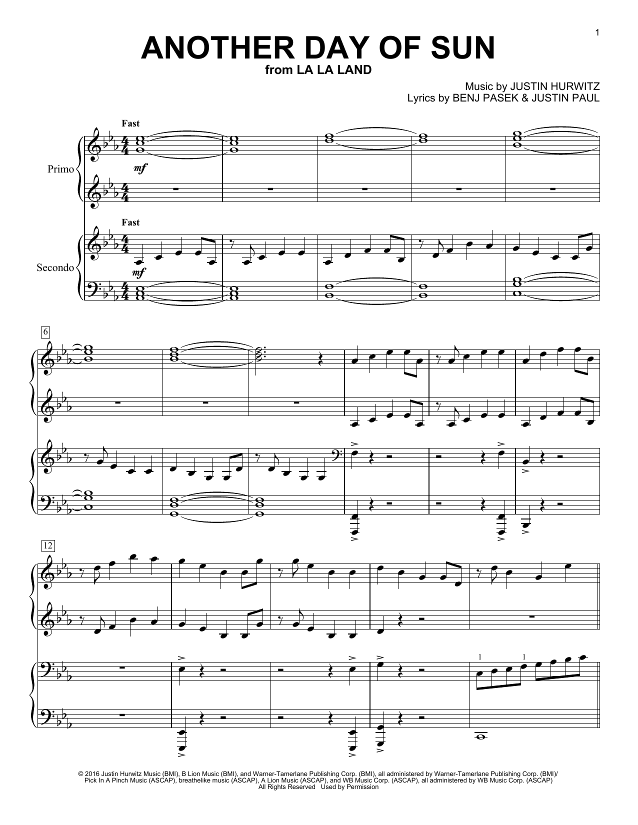 Produktbild zu: Another Day Of Sun (from La La Land)