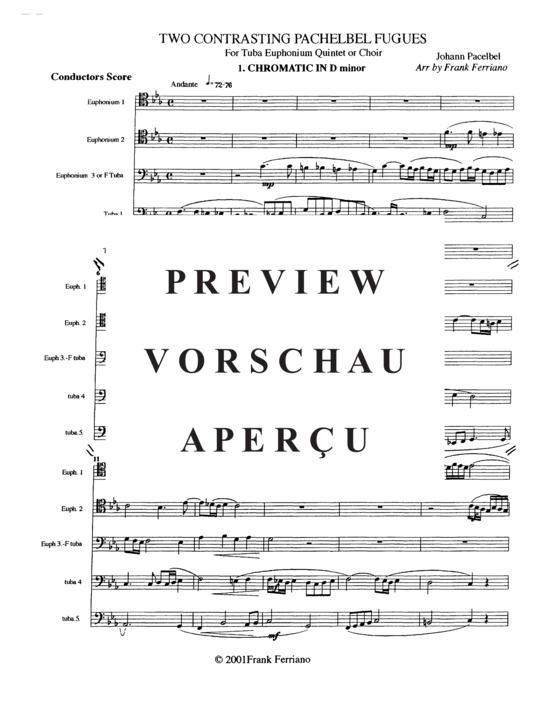 Product gallery: Page 3 of 18 Two Contrasting Pachelbel Fugues (Tuba Quintett EEE(T) , , TT)