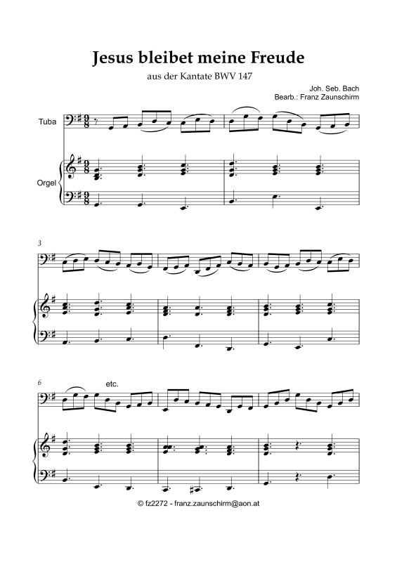 Produktbild zu: Jesus bleibet meine FreudeJoh. Seb. Bach