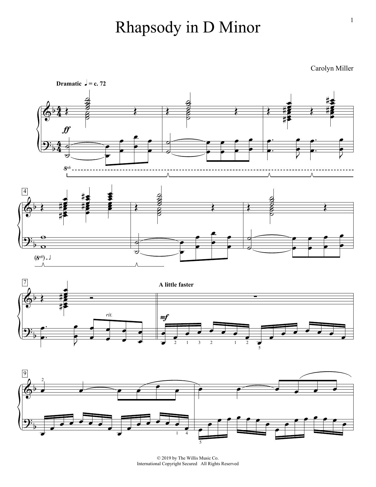 Produktgalerie: Seite 1 von 1 Rhapsody In D Minor, Carolyn Miller, Klavier