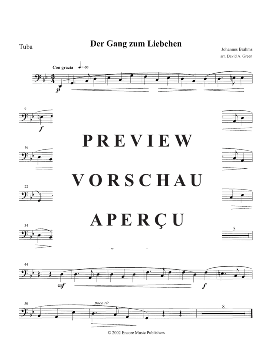 Product gallery: Page 7 of 7 Der gang zum liebchen , , (tuba + piano)