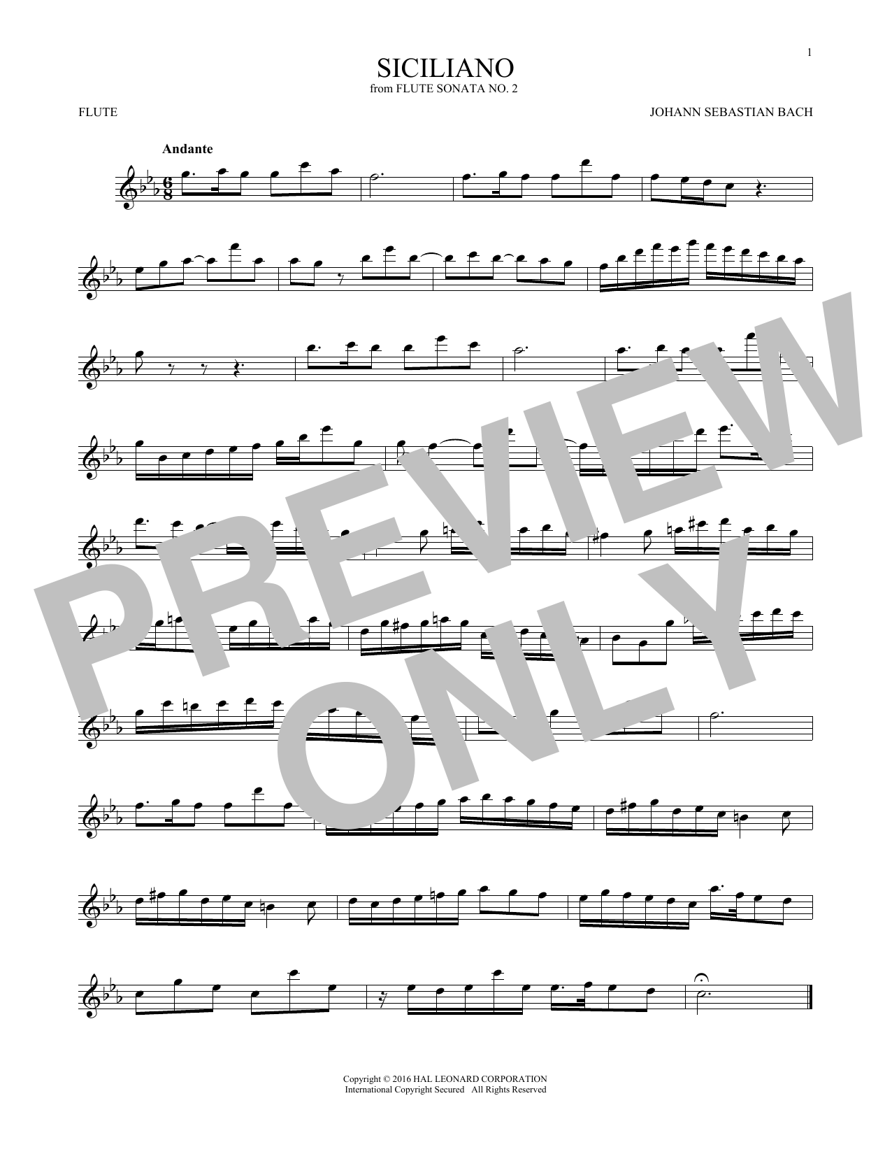 Product gallery: Page 1 of 1 Siciliano, Johann Sebastian Bach