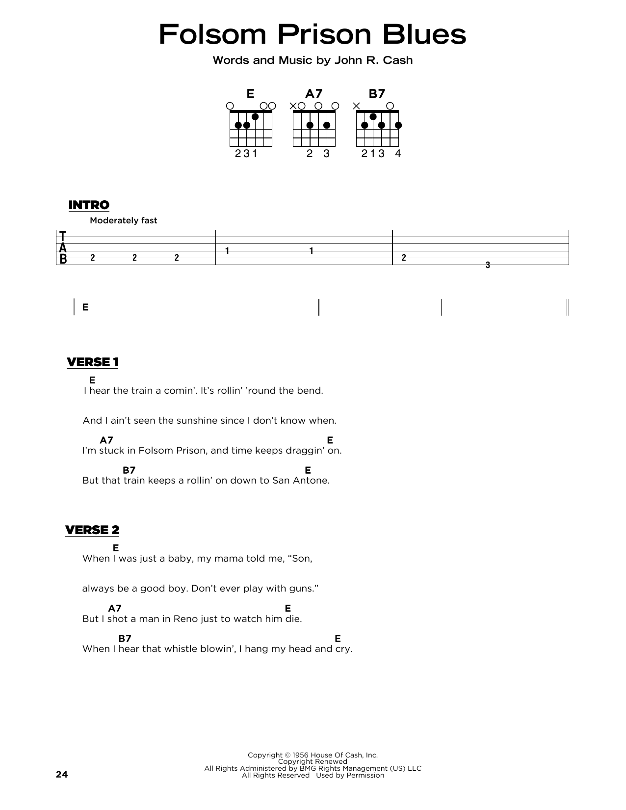 Product picture to:  Folsom Prison Blues - Johnny Cash