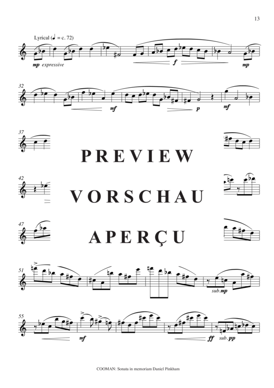 Product gallery: Page 14 of 19 Sonata in memoriam Daniel Pinkham , , (transverse flute)