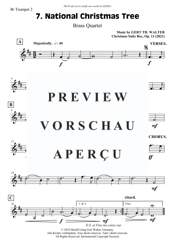 Produktgalerie: Seite 5 von 7 National Christmas Tree, , (Blechbläserquartett)