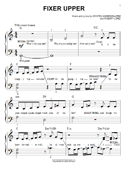 Produktbild zu: Fixer Upper (from Disney's Frozen)