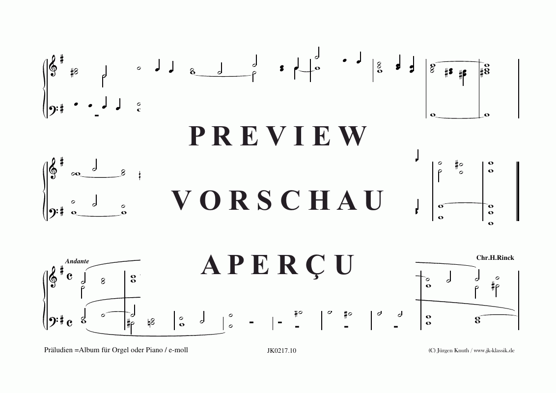 Product gallery: Page 11 of 11 Präludien E-Moll , , (organ/piano solo)