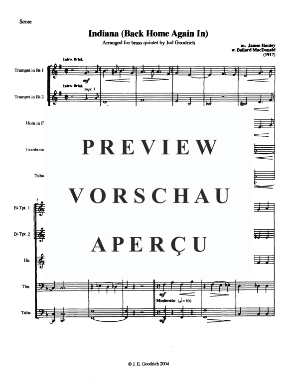 Product gallery: Page 3 of 11 Indiana, , Brass Quintet