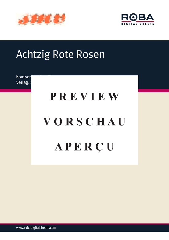 Product gallery: Page 2 of 3 Achtzig rote Rosen , , Piano and Voice
