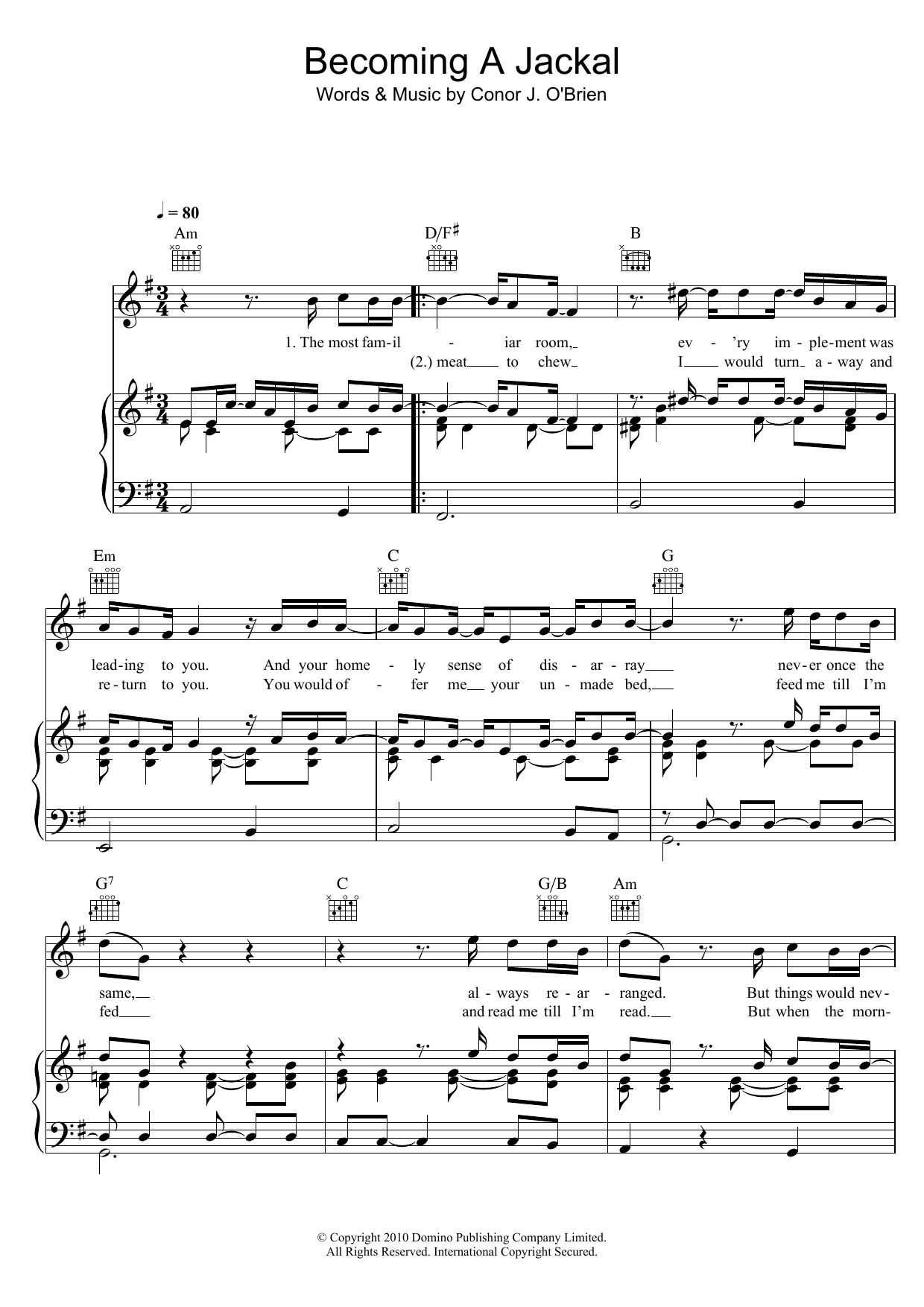Produktgalerie: Seite 1 von 1 Becoming A Jackal, Villagers, Gesang, Gitarre, Klavier