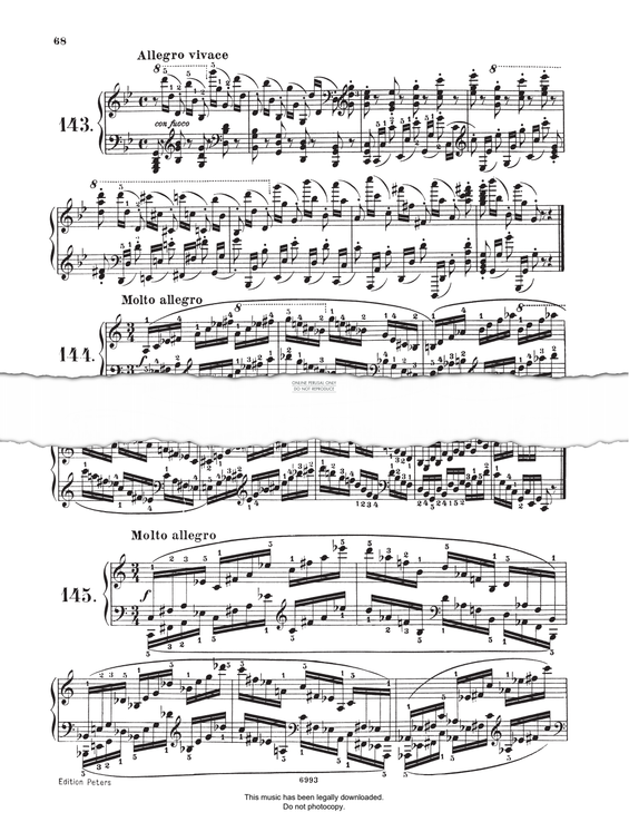 Produktgalerie: Seite 1 von 1 Study (Op. 821, No.144), Carl Czerny, Klavier