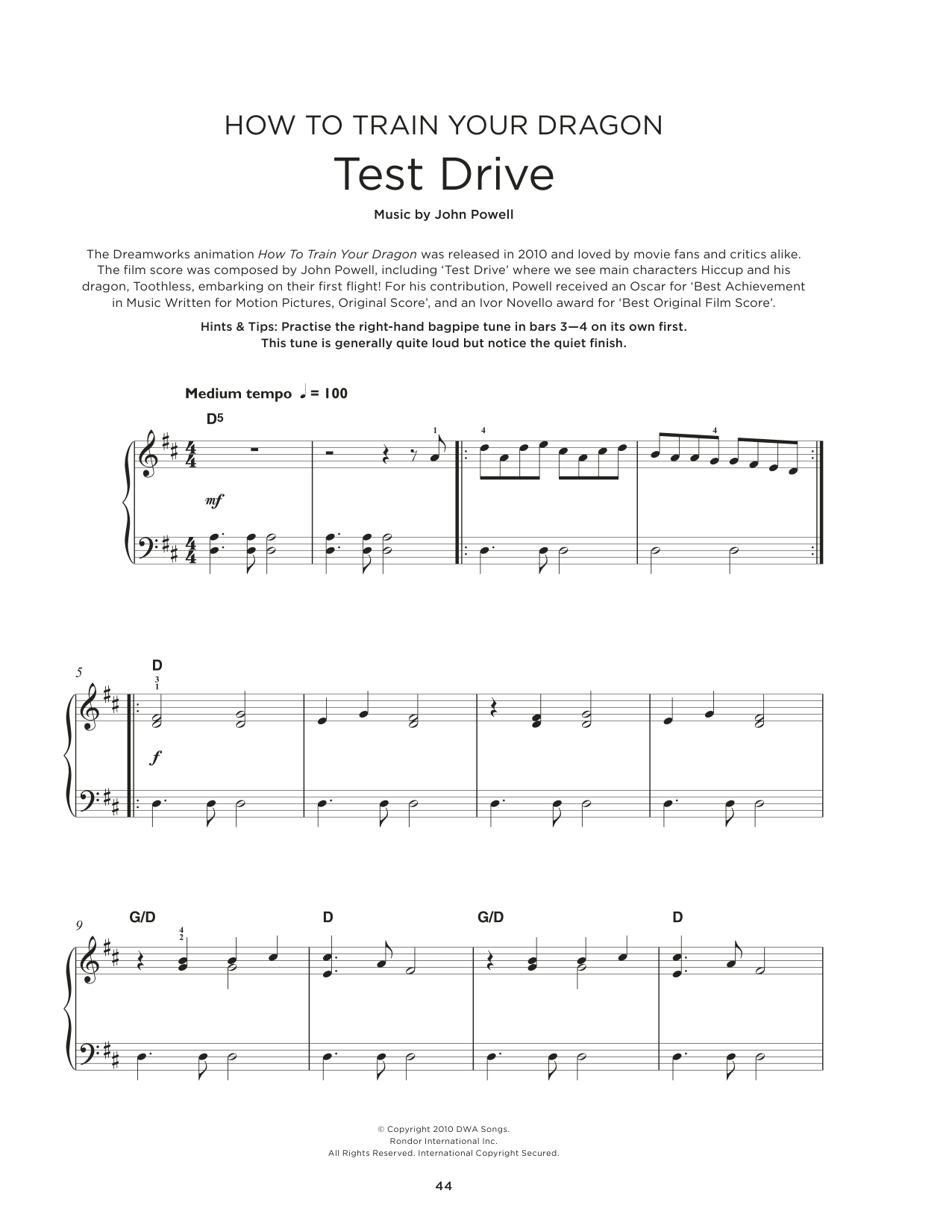 Product picture to: Test Drive (from How To Train Your Dragon)
