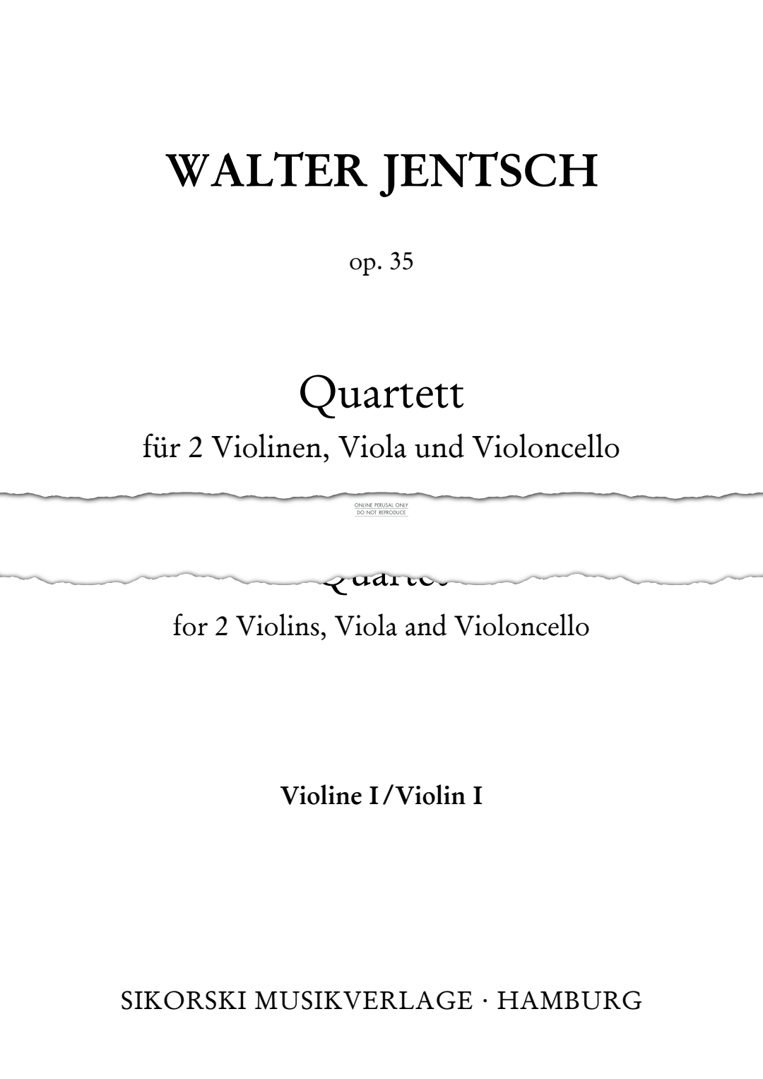 Product picture to: String Quartet