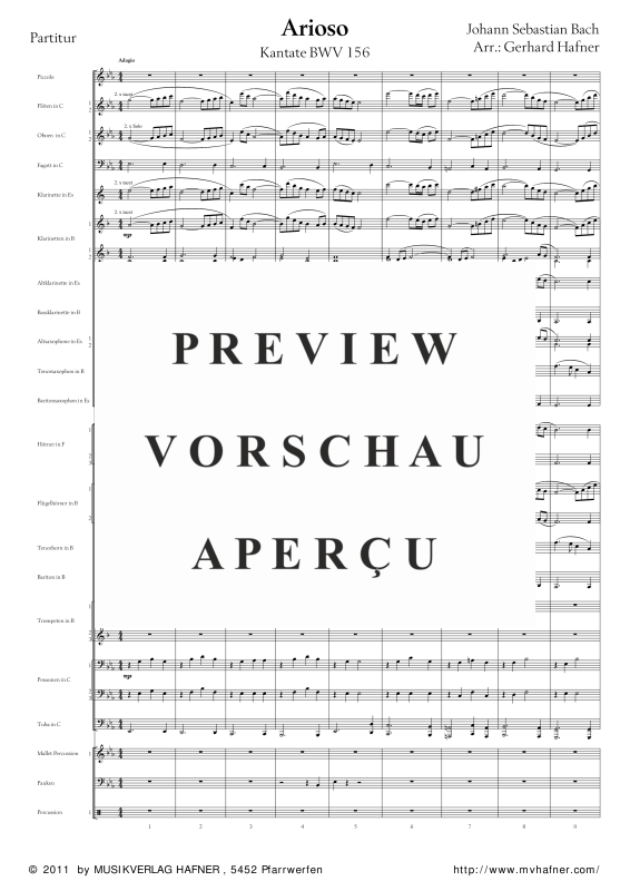 gallery: Arioso - Kantate BWV 156, , (large wind orchestra)