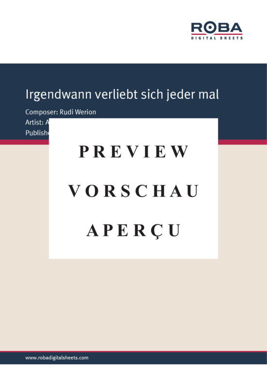 Product gallery: Page 2 of 4 Irgendwann verliebt sich jedermal , , Piano and Voice