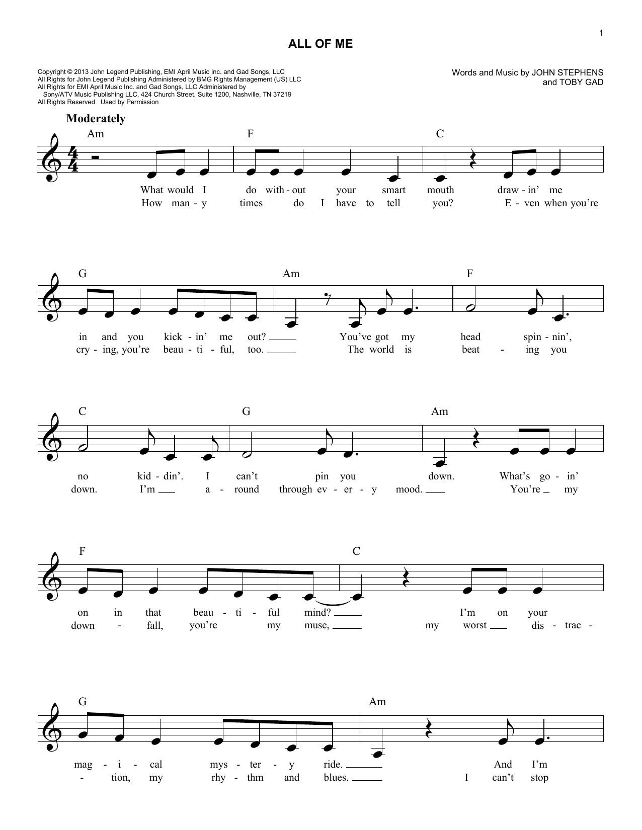 Produktgalerie: Seite 1 von 1 All Of Me, John Legend