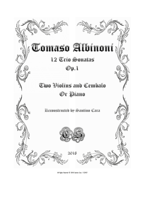 Produktbild zu: 12 Trio Sonatas Op.1Tomaso Albinoni