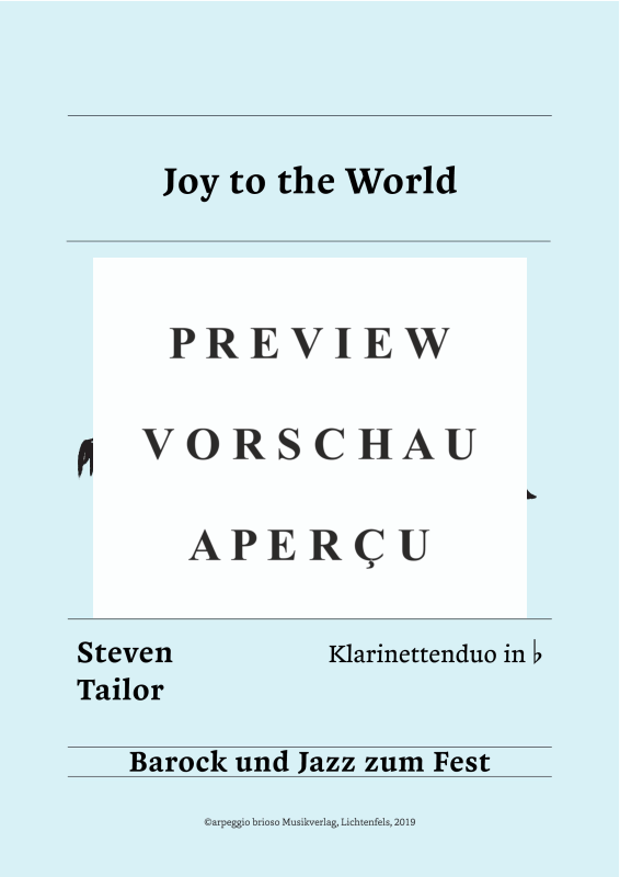 Product gallery: Page 2 of 8 Joy to the World - aus dem Album Barock und Jazz zum Fest, , (Duet 2x clarinet in Bb)