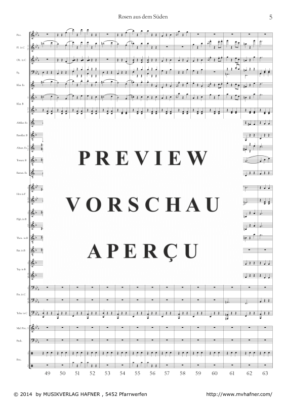 Product gallery: Page 10 of 11 Rosen aus dem Süden, , (large wind orchestra)