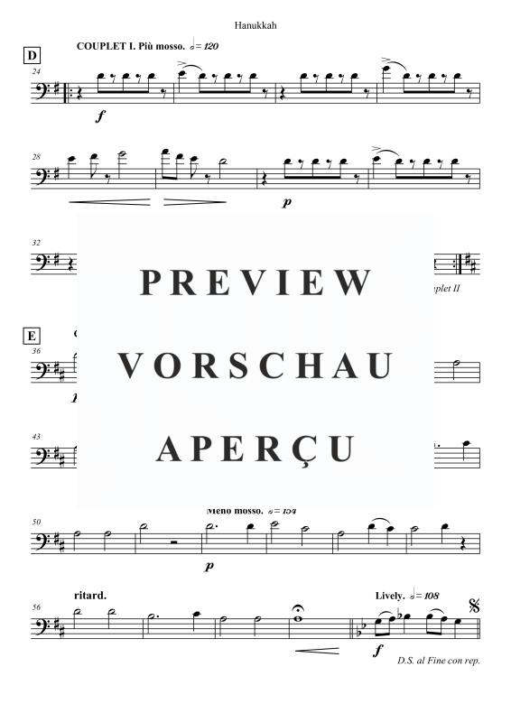 Produktgalerie: Seite 6 von 6 Hanukkah, , Posaune und Klavier