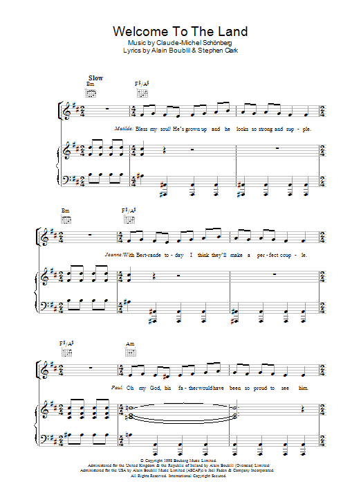 Produktbild zu: Welcome To The Land (from Martin Guerre)