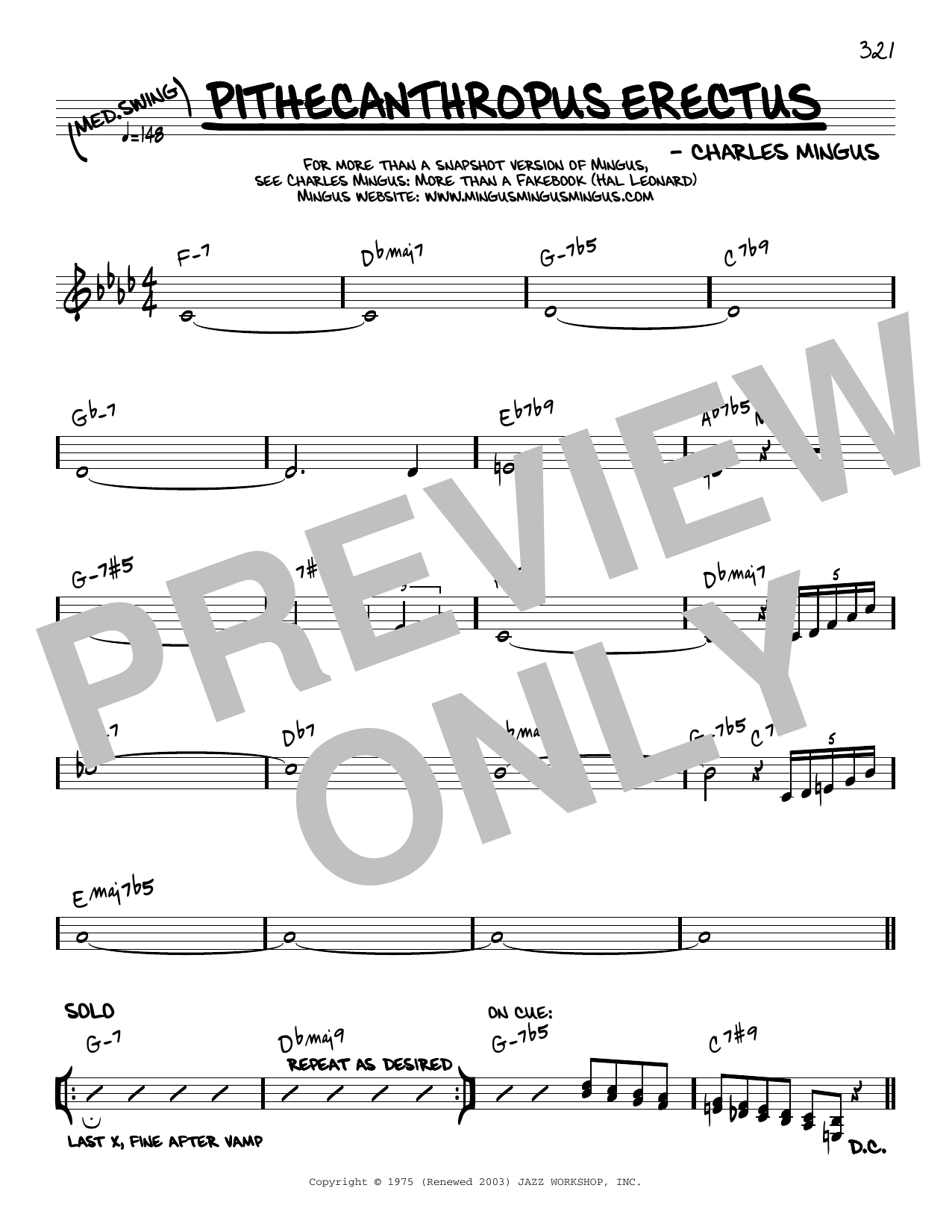 Produktbild zu:  Pithecanthropus Erectus [Reharmonized version] (arr. Jack Grassel) - Charles Mingus