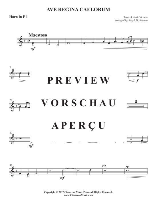 Product gallery: Page 9 of 21 Ave regina caelorum , , (Horn ensemble 1-8 horns in F)