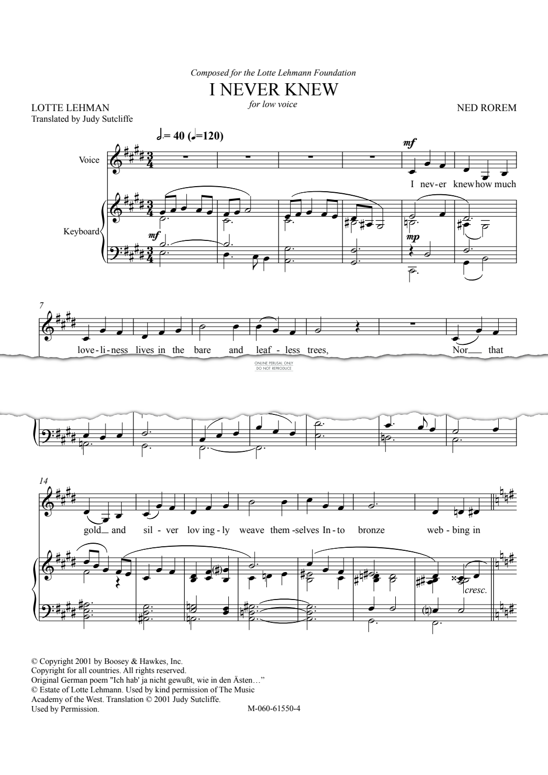 Produktgalerie: Seite 1 von 1 I Never Knew, Lotte Lehman, Gesang, Keyboard