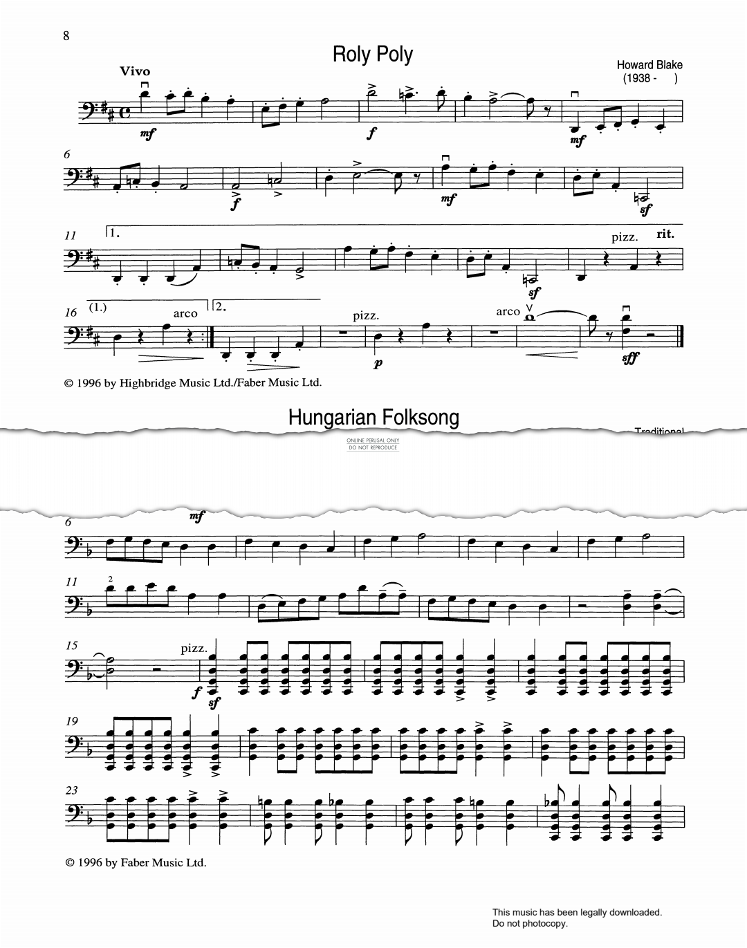 Produktgalerie: Seite 1 von 1 Hungarian Folksong, Hungarian Traditional, Klavier, Violoncello