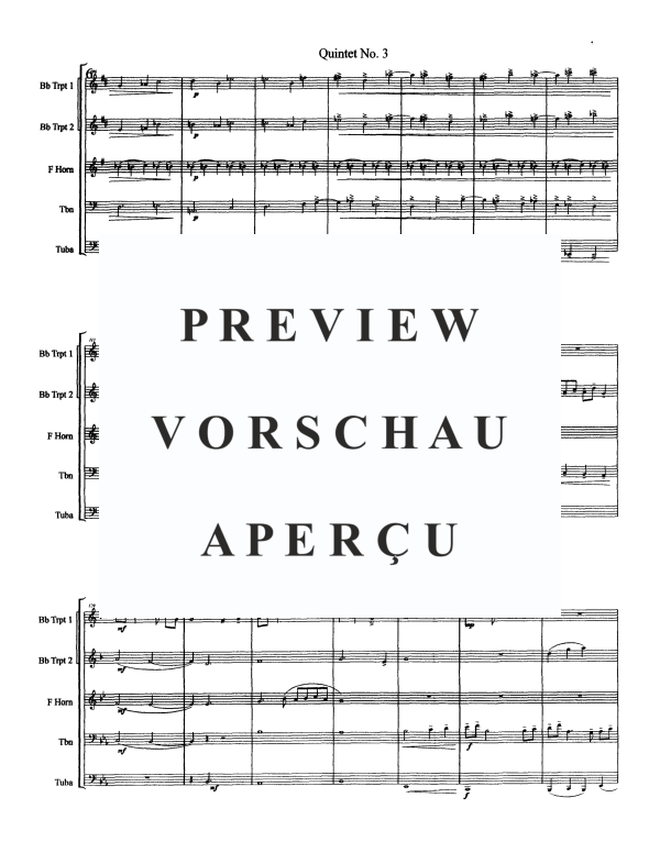 Produktgalerie: Seite 8 von 11 Quintet No. 3, , Blechbläserquintett