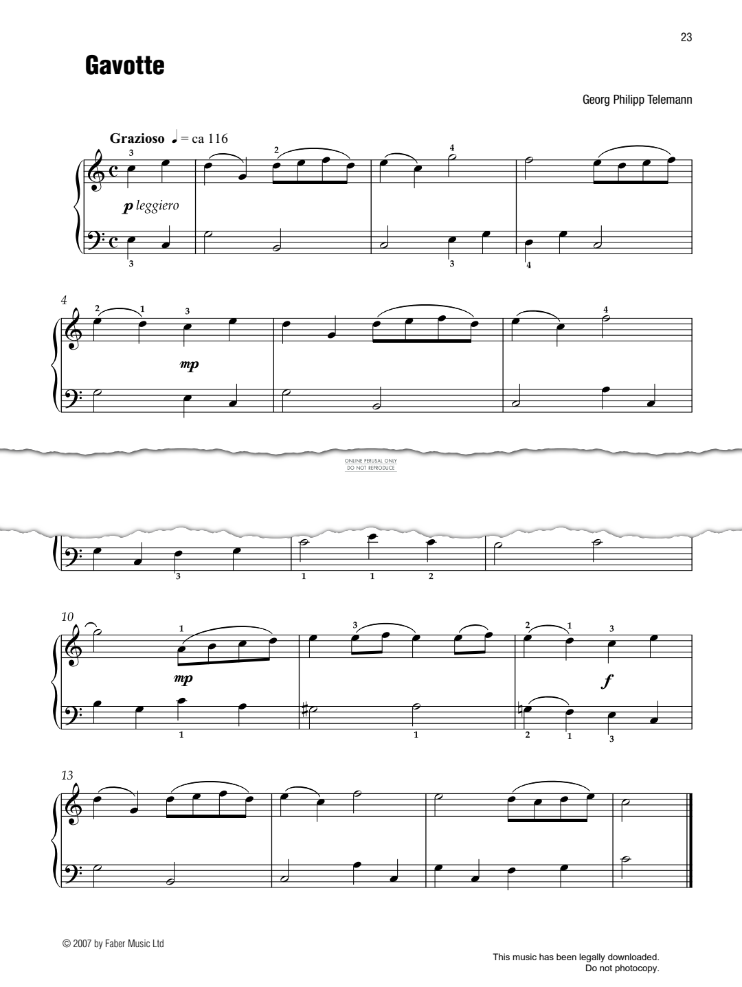 Produktgalerie: Seite 1 von 1 Gavotte (Best of Grade 1 Piano), Georg Philipp Telemann, Klavier