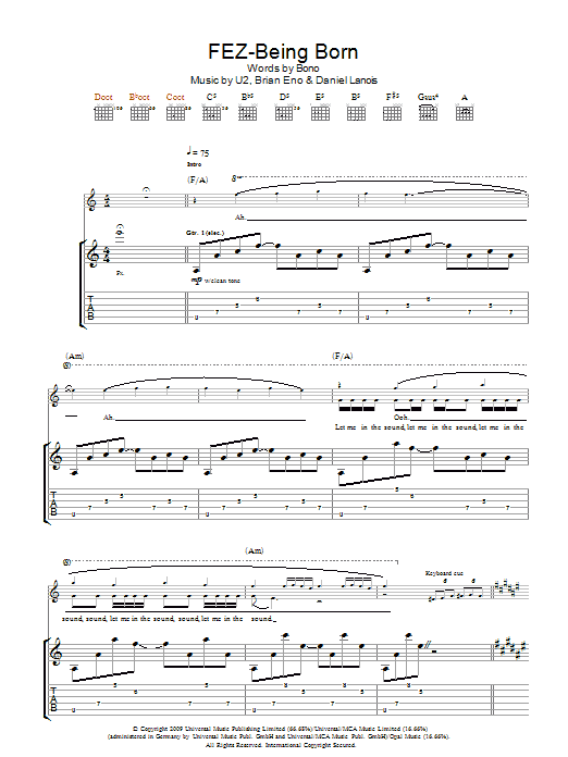 Produktgalerie: Seite 1 von 1 Fez-Being Born, U2, Gitarre