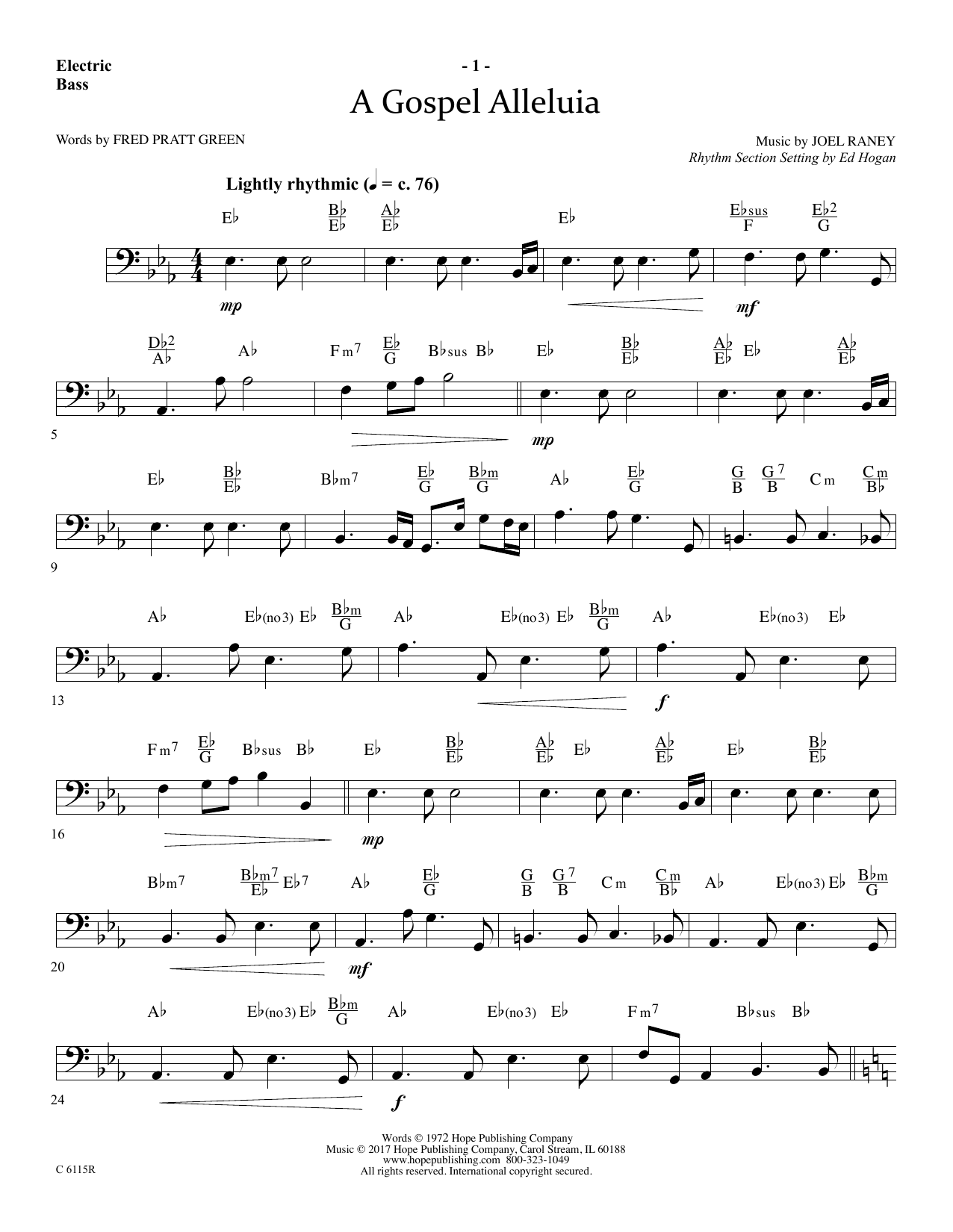 Produktbild zu: A Gospel Alleluia - Electric Bass
