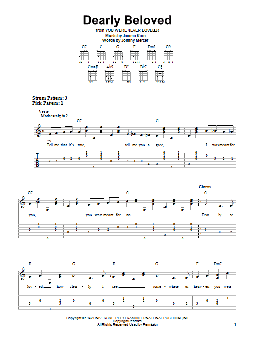 Product gallery: Page 1 of 1 Dearly Beloved, Jerome Kern