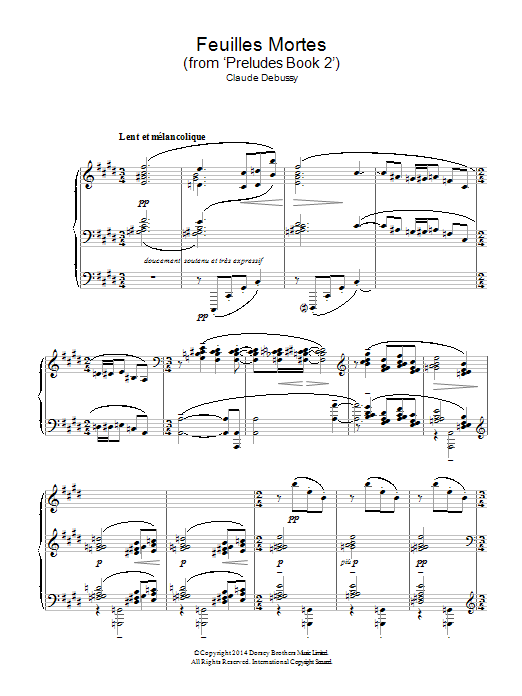 Produktbild zu:  Feuilles Mortes (from 'Preludes Book 2') - Claude Debussy