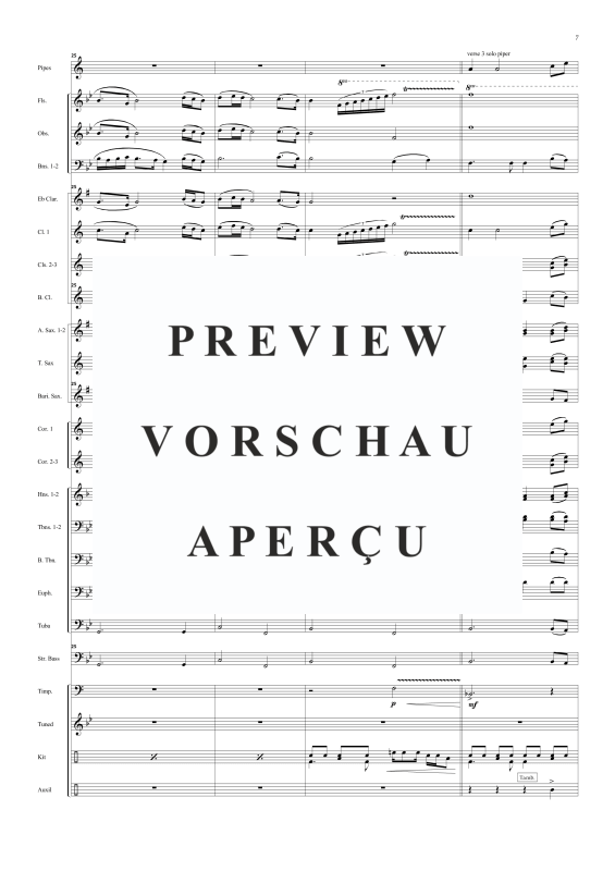 Produktgalerie: Seite 10 von 11 Sailing arr. for concert band and optional pipes, , Concert Band und Dudelsack Solo